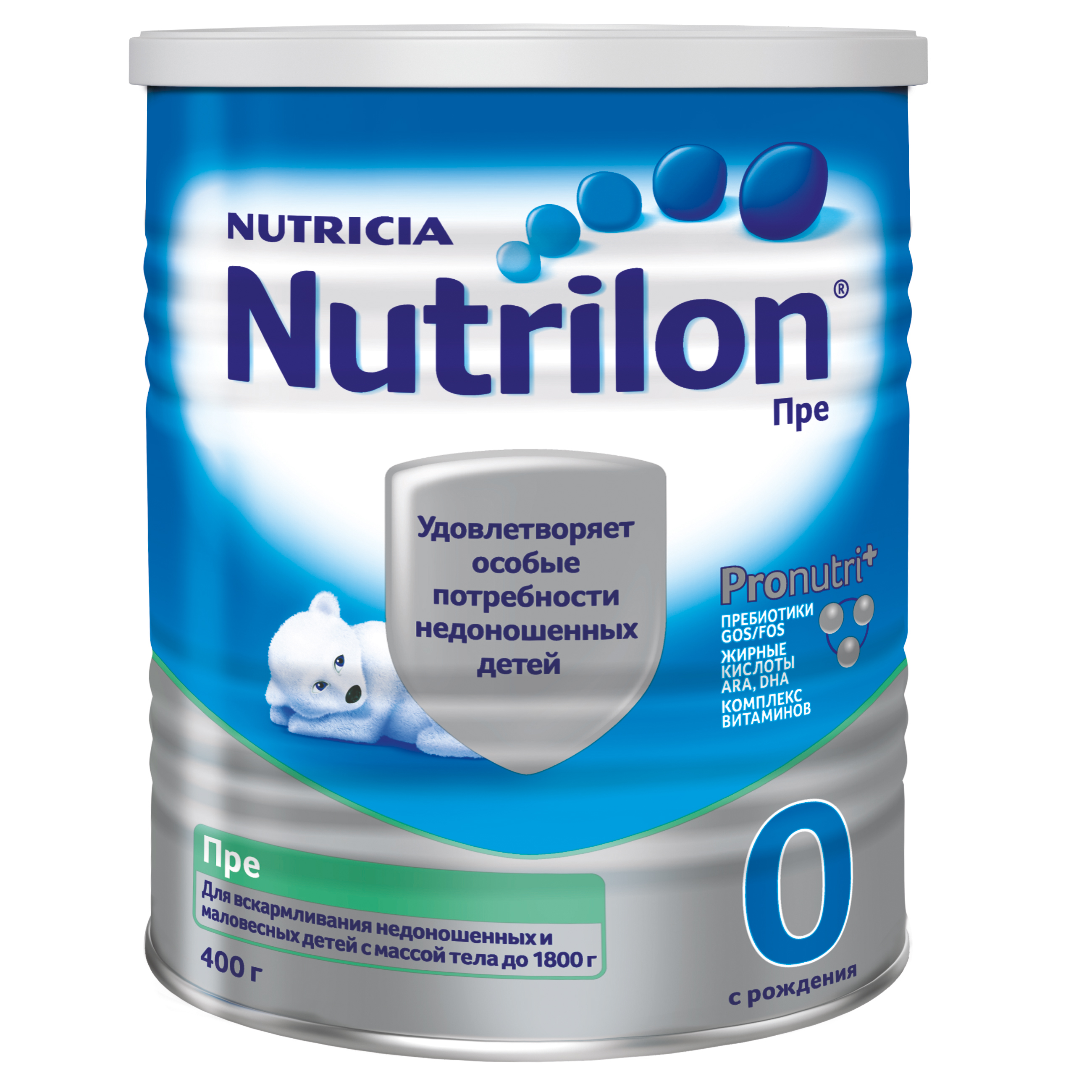 Nutrilon Пре 0, смесь молочная сухая, 400 г, 1 шт. фото