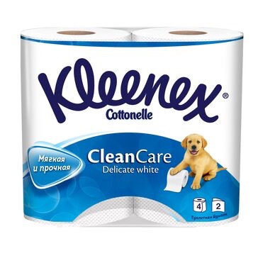 Kleenex Clean Care Delicate White Бумага туалетная двухслойная, 4 шт. фото