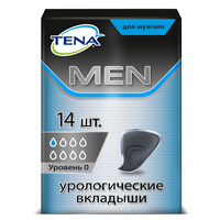Tena Men вкладыши урологические уровень 0, прокладки урологические, 14 шт, extra light фото