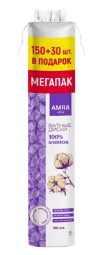 Amra Ultra, ватные диски, 180 шт. фото