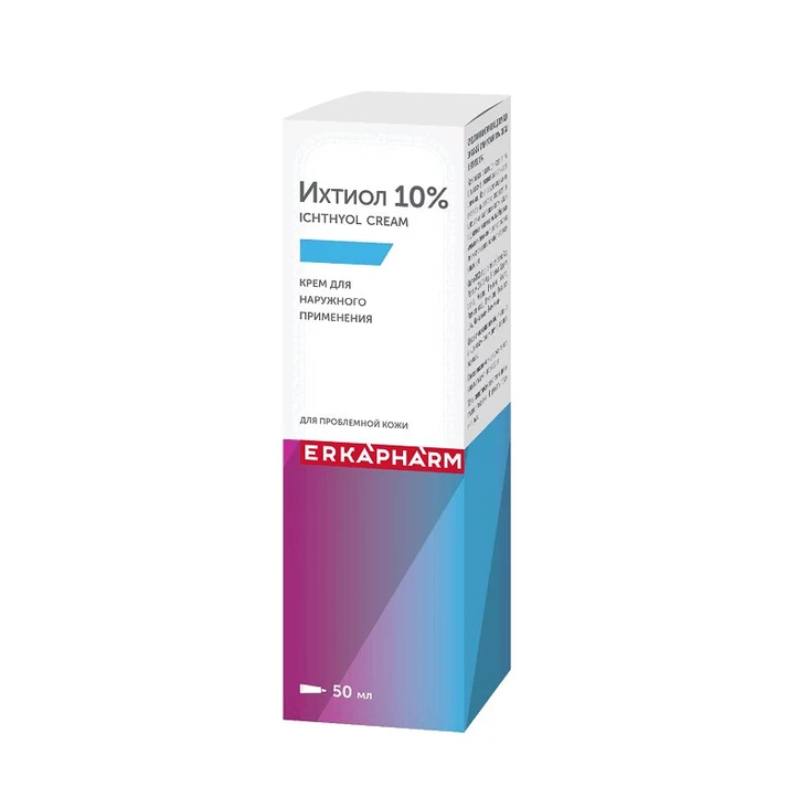 Эркафарм Ихтиол, 10 %, крем, 25 г, 1 шт. фото