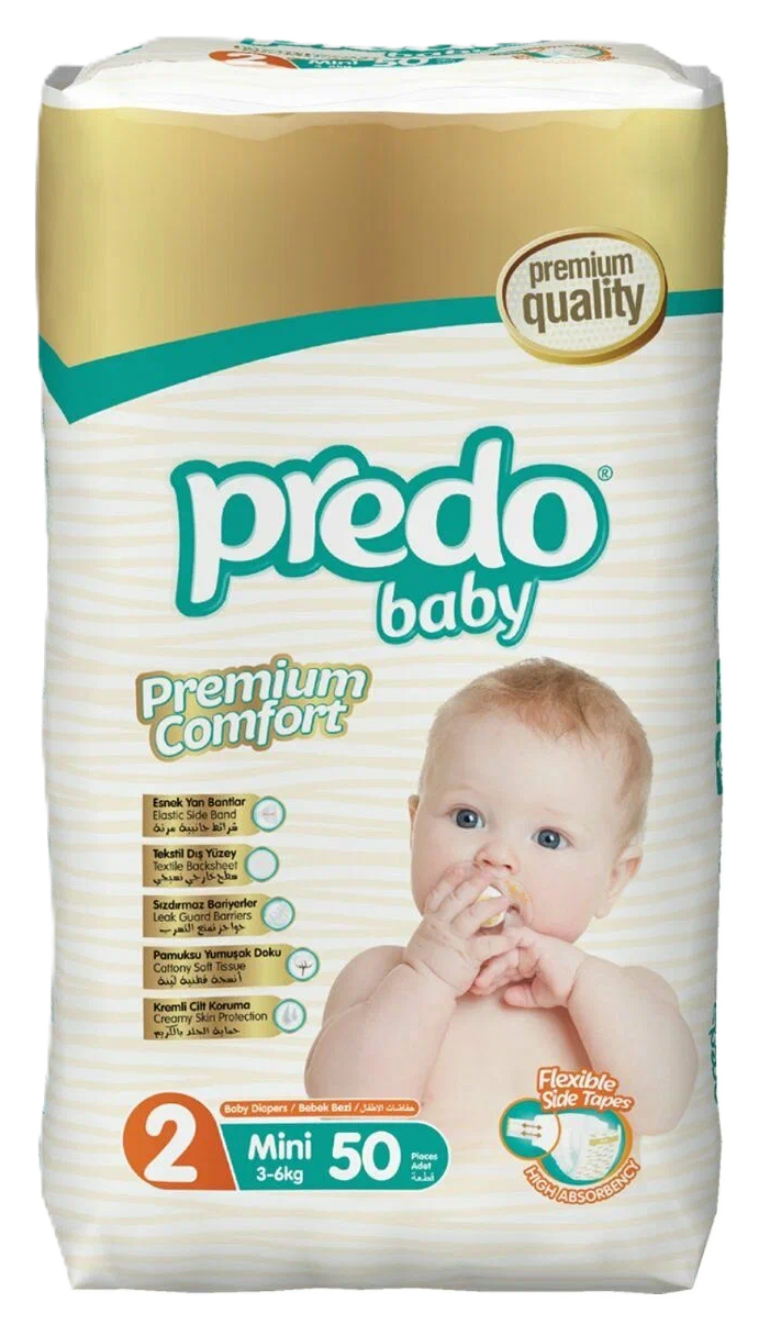 Predo Baby Подгузники детские, 3-6 кг, 50 шт. фото