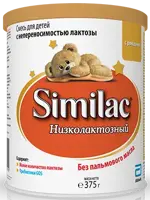 Similac Низколактозный, смесь молочная сухая, 375 г, 1 шт, для детей с рождения фото