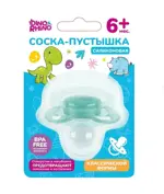 Dino&Rhino Соска-пустышка силиконовая классическая, 6+ мес, 1 шт. фото