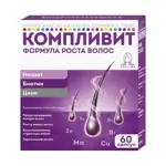 Компливит Формула роста волос, капсулы, 60 шт. фото 