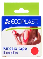 Ecoplast Kinesio tape, 5 см х 5 м, кинезио тейп, 1 шт, красный фото