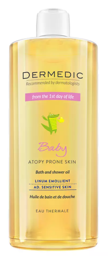 Дермедик Baby Emolient Linum масло для душа, масло, 500 мл, 1 шт, для детей с рождения фото