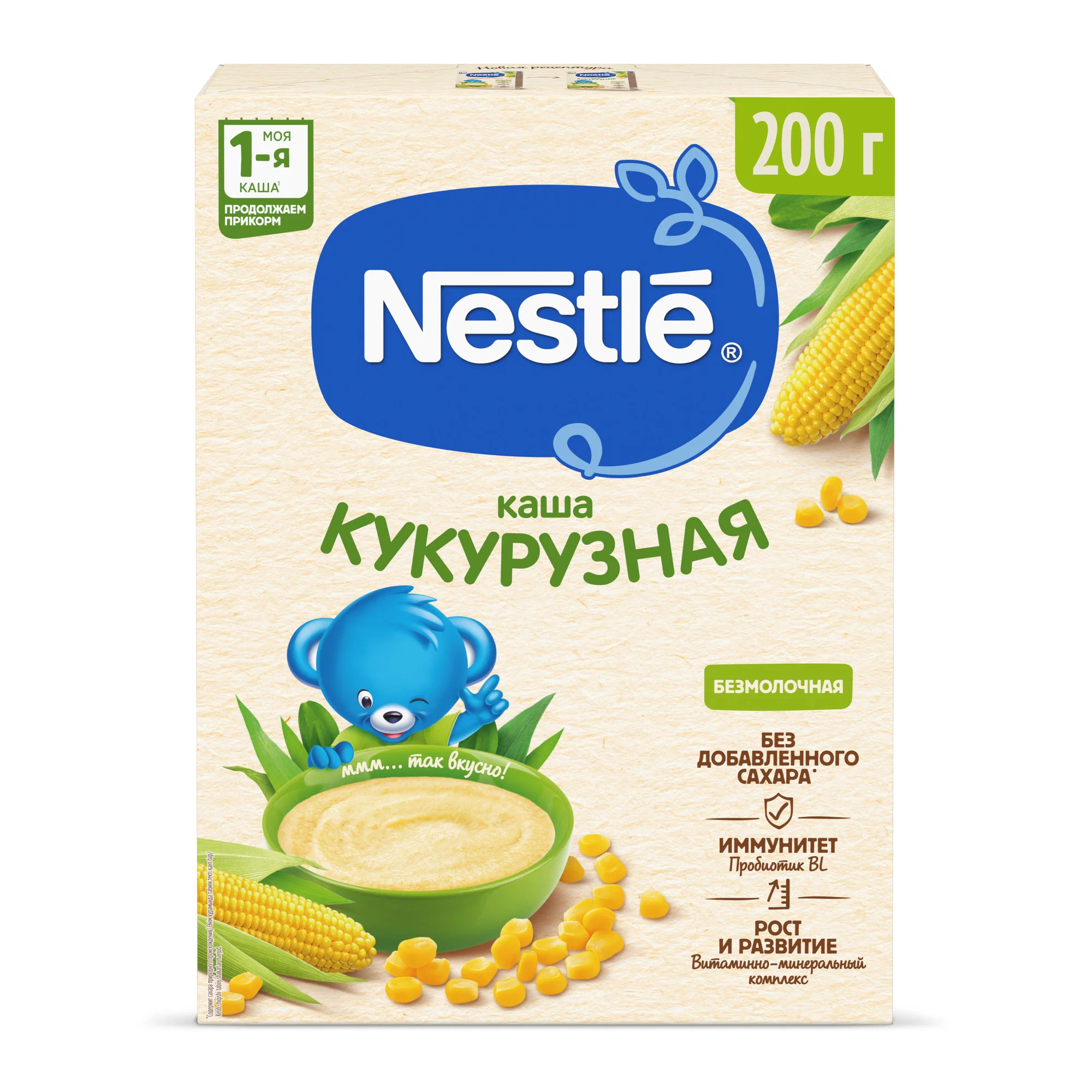 Nestle каша безмолочная кукурузная, каша, 200 г, 1 шт. фото