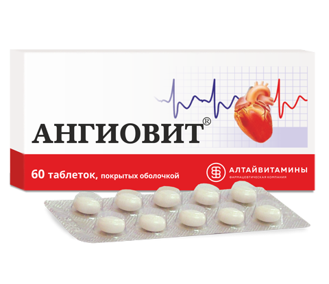 Ангиовит, таблетки, покрытые оболочкой, 60 шт. фото