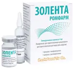 Золента Ромфарм, 4 мг, лиофилизат для приготовления концентрата для приготовления раствора для инфузий, 5 мл, 1 шт, в комплекте с растворителем фото