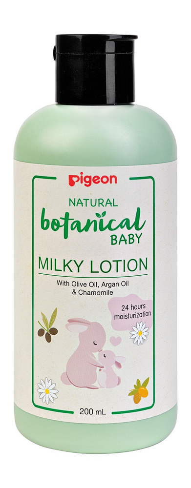 Pigeon молочко для тела natural botanical baby milky lotion, молочко, 200 мл, 1 шт. фото