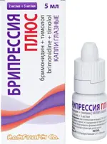 Брипрессия Плюс, 2 мг/мл + 5 мг/мл, капли глазные, 5 мл, 1 шт. фото