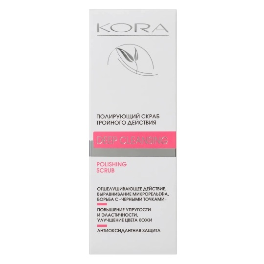Kora Полирующий скраб тройного действия, скраб для лица, 75 мл, 1 шт. фото
