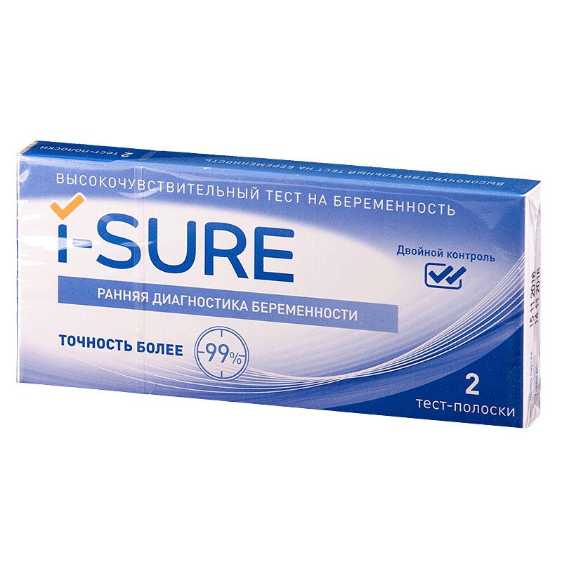 I-Sure Тест на беременность, тест-полоска, 2 шт. фото