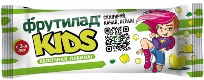 Фрутилад Kids, батончик, 25 г, 1 шт, яблочная лавина, для детей с 3 лет фото