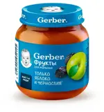 Гербер детское пюре, пюре, 125 г, 1 шт, яблоко + чернослив фото