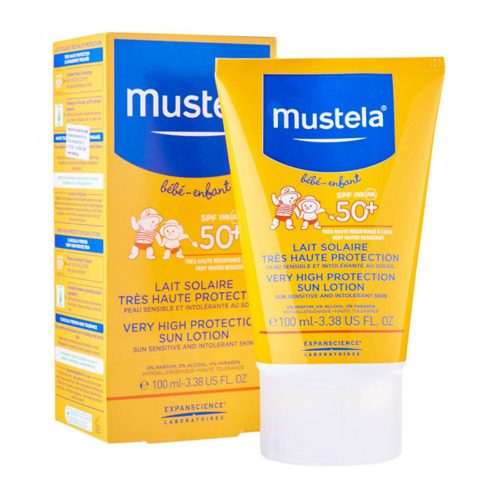 Mustela Sun Солнцезащитное молочко для детей SPF-50+, 100 мл, 1 шт. фото
