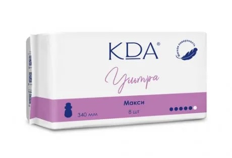 КДА Ultra Maxi Прокладки мягкая поверхность, 8 шт, 5 капель фото