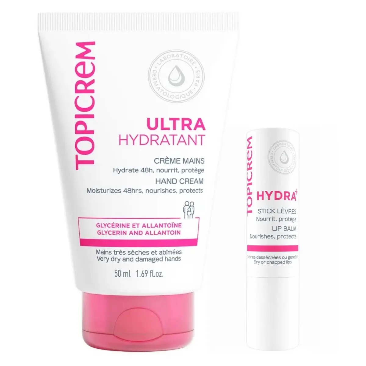 Topicrem Крем для рук 50 мл + бальзам для губ 4 г, набор, 1 шт. фото