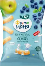 Фрутоняня кукурузные палочки, 20 г, 1 шт, яблоко + черника фото