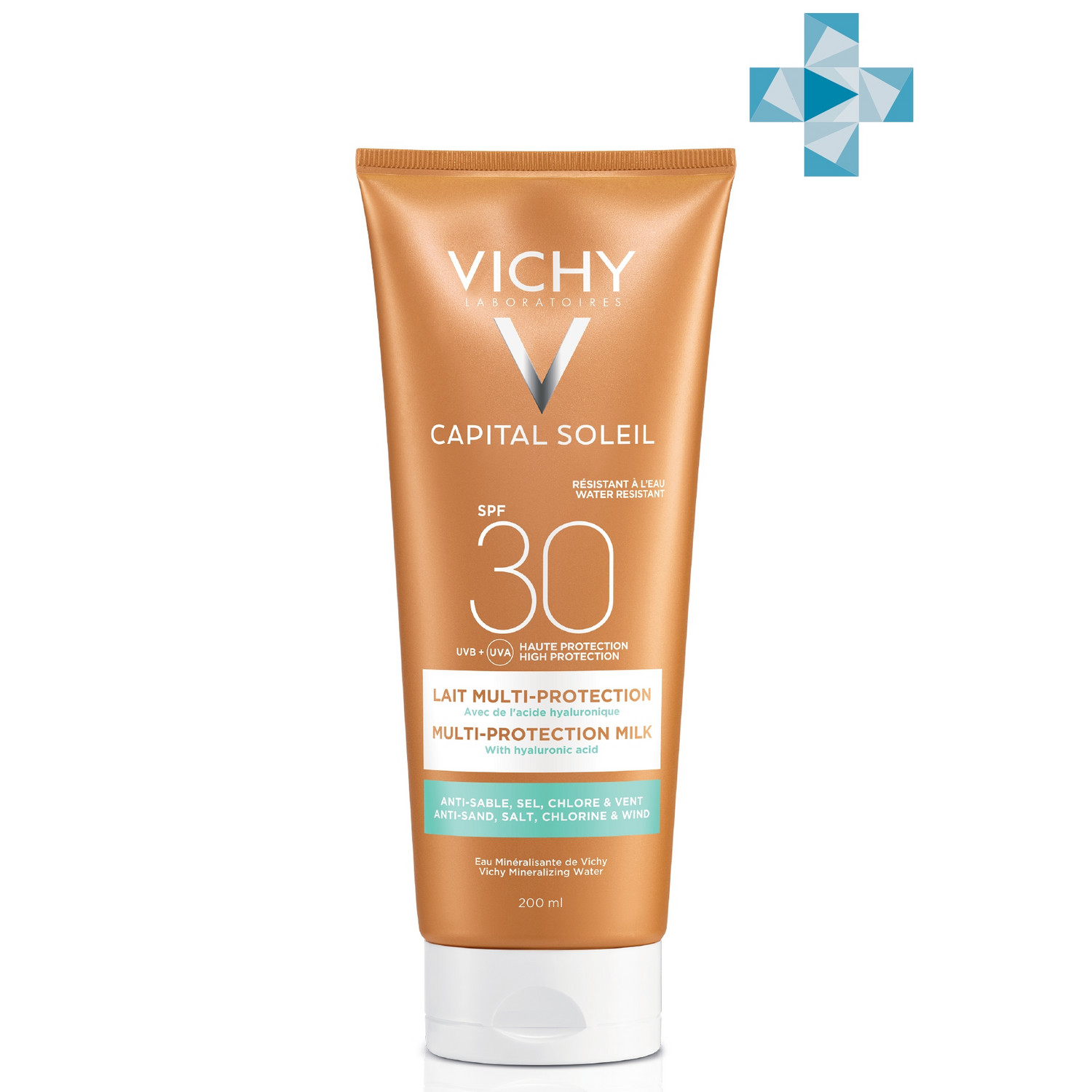 Vichy Capital Soleil Молочко солнцезащитное для тела мультизащита SPF 30+, молочко солнцезащитное, 200 мл, 1 шт. фото