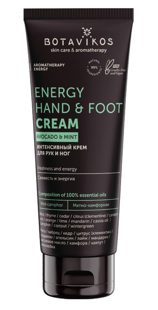 Botavikos aromatherapy energy интенсивный крем для рук и ног, крем, 75 мл, 1 шт. фото