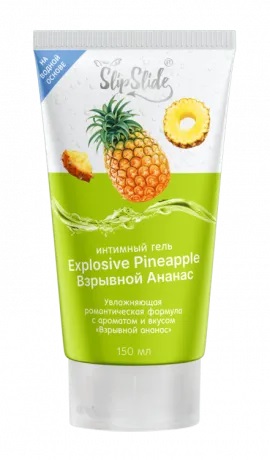 СлипСлайд Гель-смазка интимная увлажная романтическая формула, гель, 150 мл, 1 шт, взрывной ананас фото