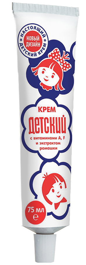 Крем детский с витаминами A, F и экстрактом ромашки, крем для детей, 75 мл, 1 шт, без футляра фото
