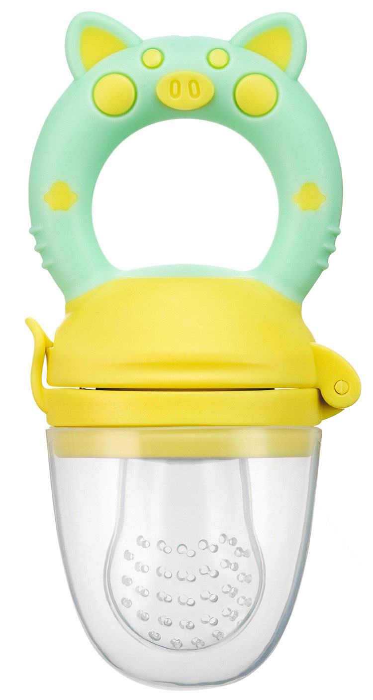 Roxy-kids Ниблер для прикорма Piggy, 1 шт, мятно-желтого цвета, арт. RFN-010 фото