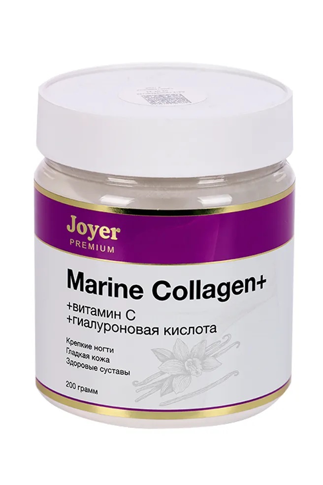 Joyer Premium Коллаген морской + Витамин С + Гиалуроновая кислота, порошок, 200 г, 1 шт, ваниль фото