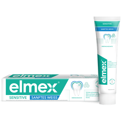 Elmex Sensitive Plus зубная паста, паста зубная, 75 мл, 1 шт, отбеливающая фото