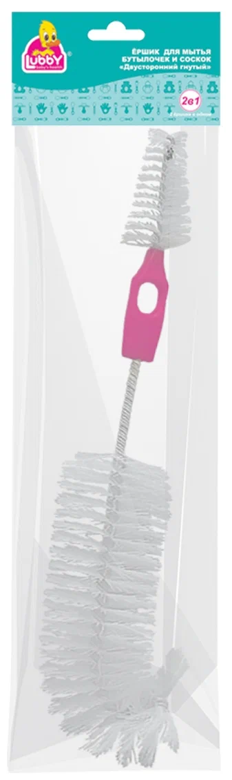 Lubby Ершик гнутый двухсторонний, 1 шт, арт. 4542 фото