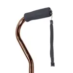 Трость инвалидная телескопическая металлическая с 4-мя опорами AMCQ21, 1 шт, бронзового цвета фото 2