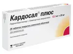 Кардосал Плюс, 25 мг + 20 мг, таблетки, покрытые пленочной оболочкой, 28 шт. фото 1