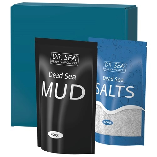 Dr. Sea Целебные дары мертвого моря набор соль мертвого моря 500 г + минеральная черная грязь мертвого моря 600 г, соль для ванн, 1 шт. фото