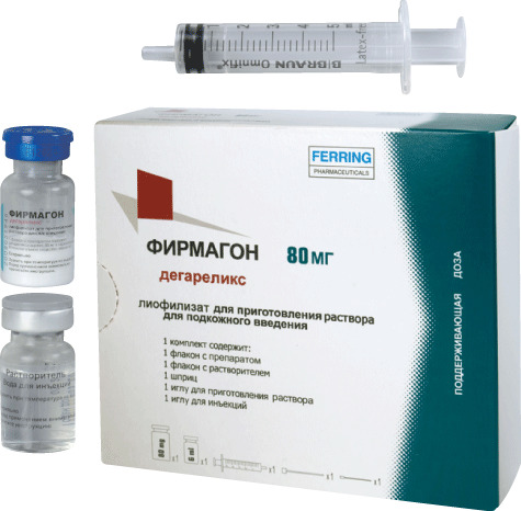 Фирмагон, 80 мг, лиофилизат для приготовления раствора для подкожного введения, 1 шт. фото