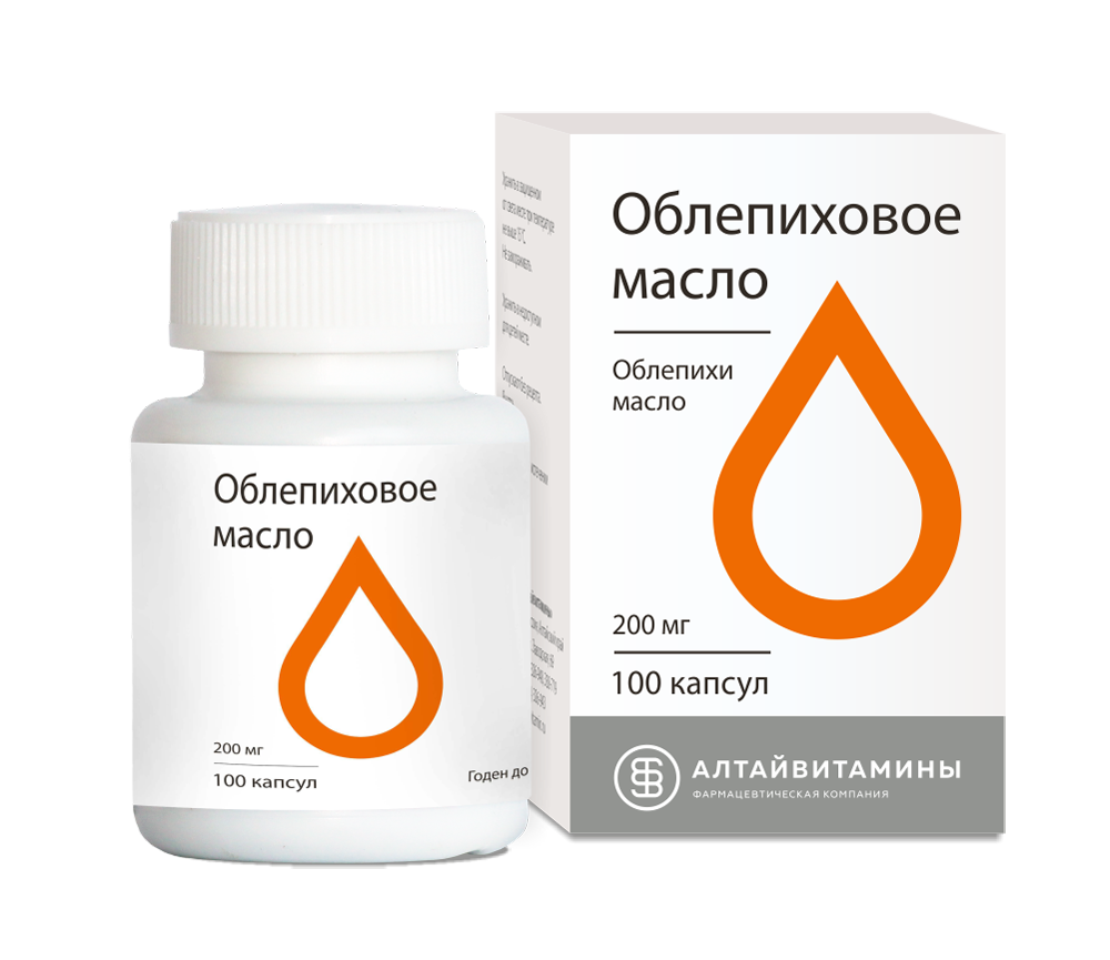 Облепиховое масло, 200 мг, капсулы желатиновые, 100 шт. фото