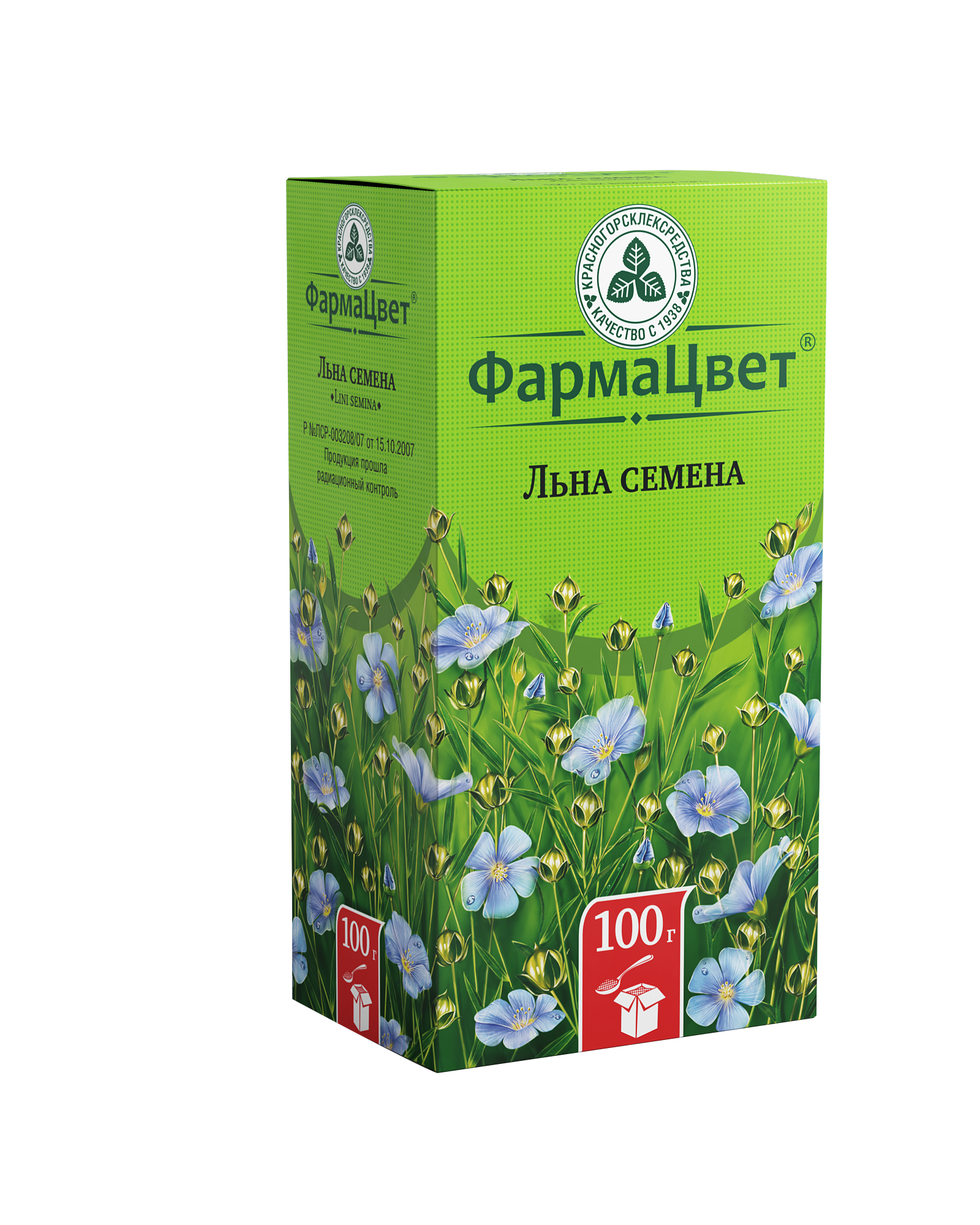 Льна семена, семена цельные, 100 г, 1 шт. фото