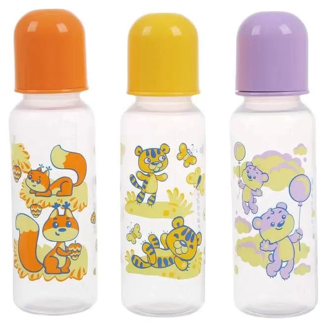 Курносики Бутылочка с латексной соской Мои любимые животные, 250 мл, 1 шт, цвет в ассортименте, арт. 11145 фото