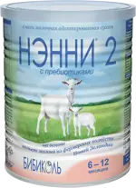 Нэнни 2 с пребиотиками, смесь молочная сухая, 400 г, 1 шт, для детей с 6 месяцев, на основе козьего молока фото