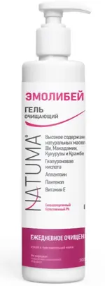 Natuma Эмолибейз гель-эмолент очищающий для лица и тела, гель, 300 мл, 1 шт. фото 2