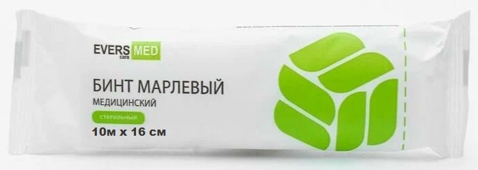 Evers Med бинт медицинский марлевый стерильный, 10 м х 16 см, 1 шт. фото