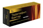 Тадалафил Бактэр, 5 мг, таблетки, покрытые оболочкой, 14 шт. фото 