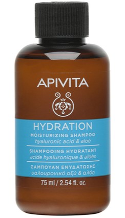 Apivita шампунь увлажняющий с гиалуроновой кислотой и алоэ, шампунь, 75 мл, 1 шт. фото