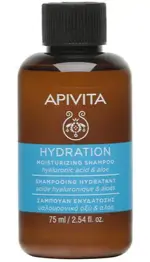Apivita шампунь увлажняющий с гиалуроновой кислотой и алоэ, шампунь, 75 мл, 1 шт. фото