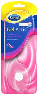 Scholl GelActiv стельки для открытой обуви, 2 шт, прозрачные фото
