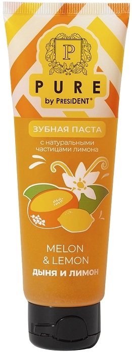 Pure by PresiDENT Зубная паста Дыня и лимон, паста зубная, 100 г, 1 шт, с фтором фото