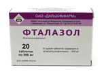 Фталазол, 500 мг, таблетки, 20 шт. фото 