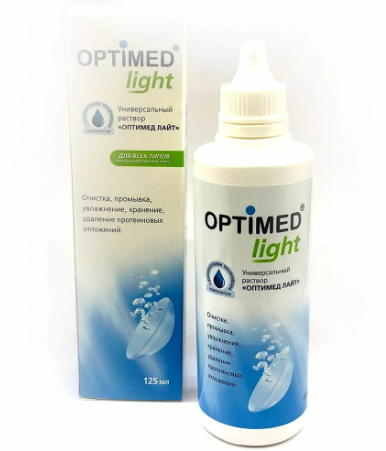 Optimed light раствор для контактных линз, раствор для обработки и хранения контактных линз, 125 мл, 1 шт. фото