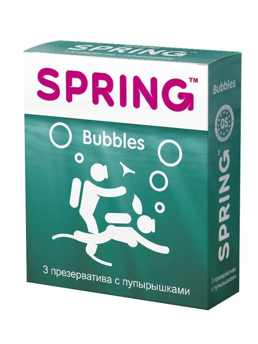 Spring Bubbles презервативы с пупырышками, набор презервативов, 3 шт. фото